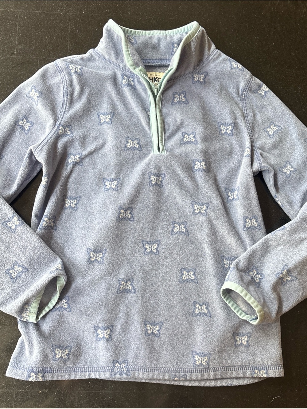 OshKosh B'gosh Lavender Butterfly Fleece Pullover with Mint Trim